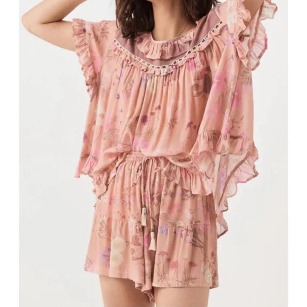 Spell and the Gypsy L pink Wild Bloom blouse - Picture 2 of 9
